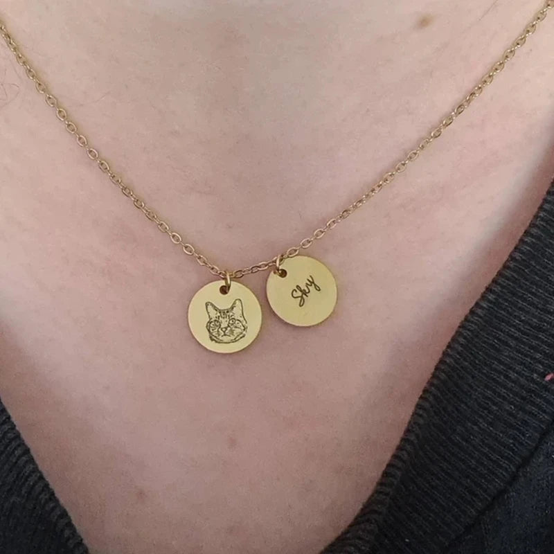 FurEver Yours Rose Gold Necklace Engraved