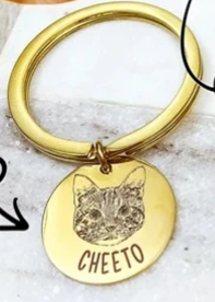 FurEver Yours – Gold Keychain Engraved